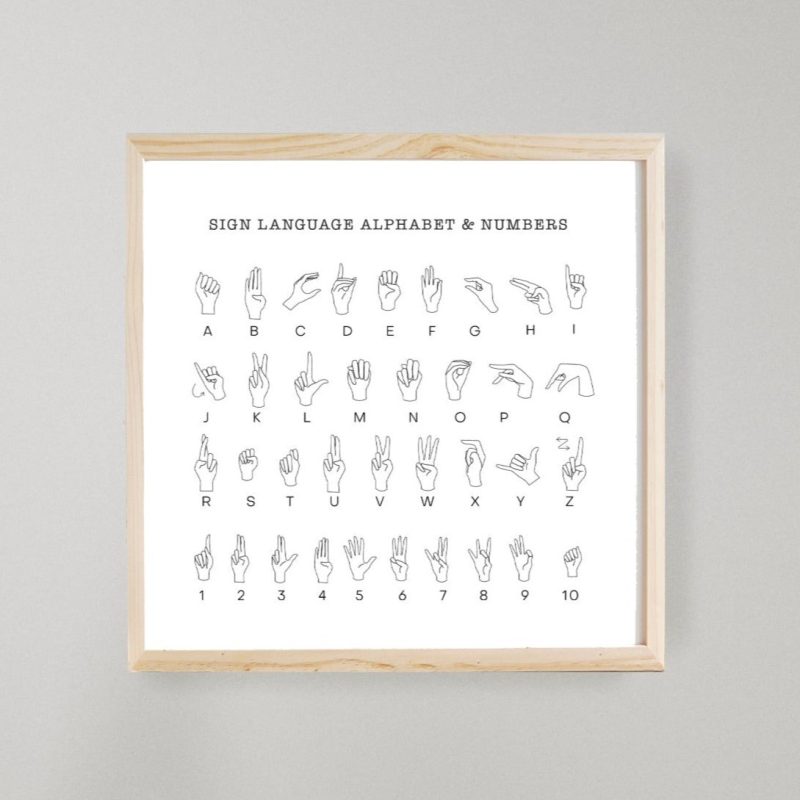 ASLSignLanguageSignWallArt