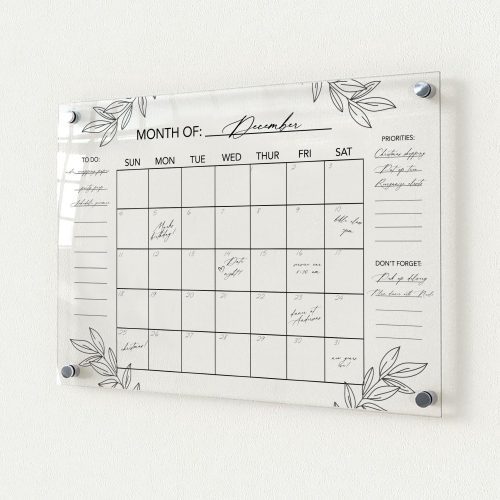 AcrylicWallCalendarwithLeaves