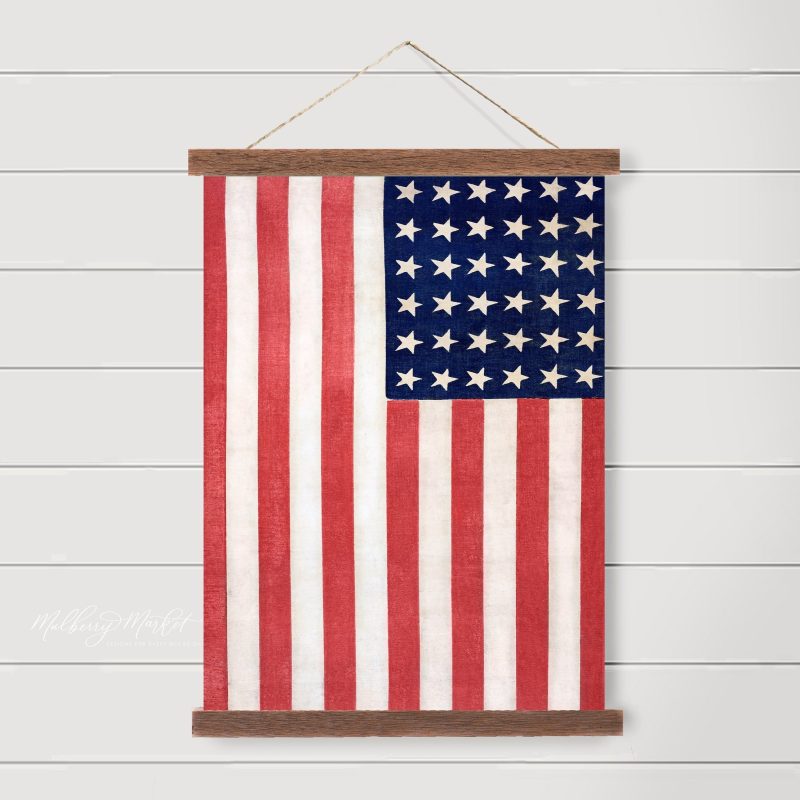 American Flag Hanging Canvas Art