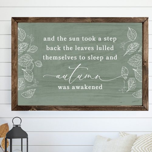 Autumn Was Awakened Fall Wood Framed Sign - Mulberry Market Designs