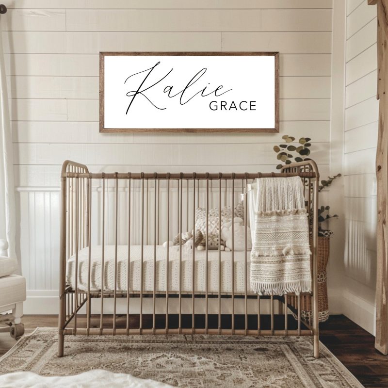 Baby Name Nursery Sign