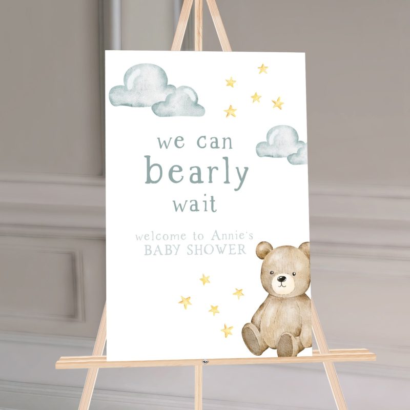 BearlyWaitBabyShowerSign