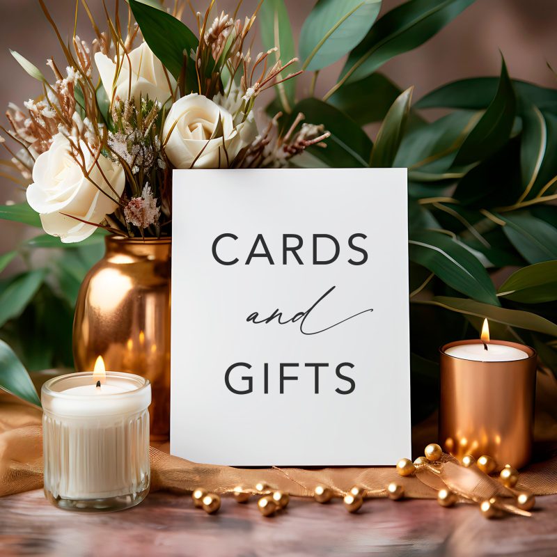 Cardsandgiftsacrylicweddingsign