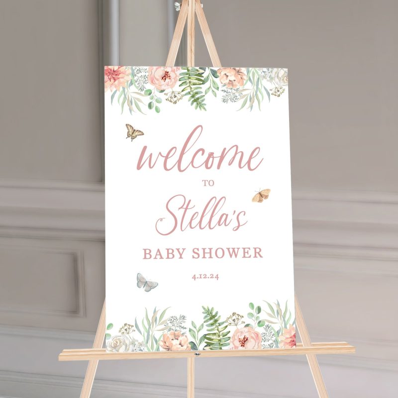 FlowerGardenBabyShowerSign