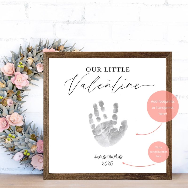 Our Little Valentine Personalized Valentines Sign copy 2