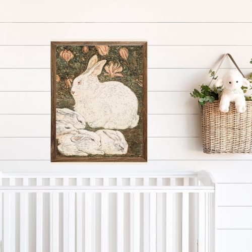 SleepingRabbitsWallArtVintageArt