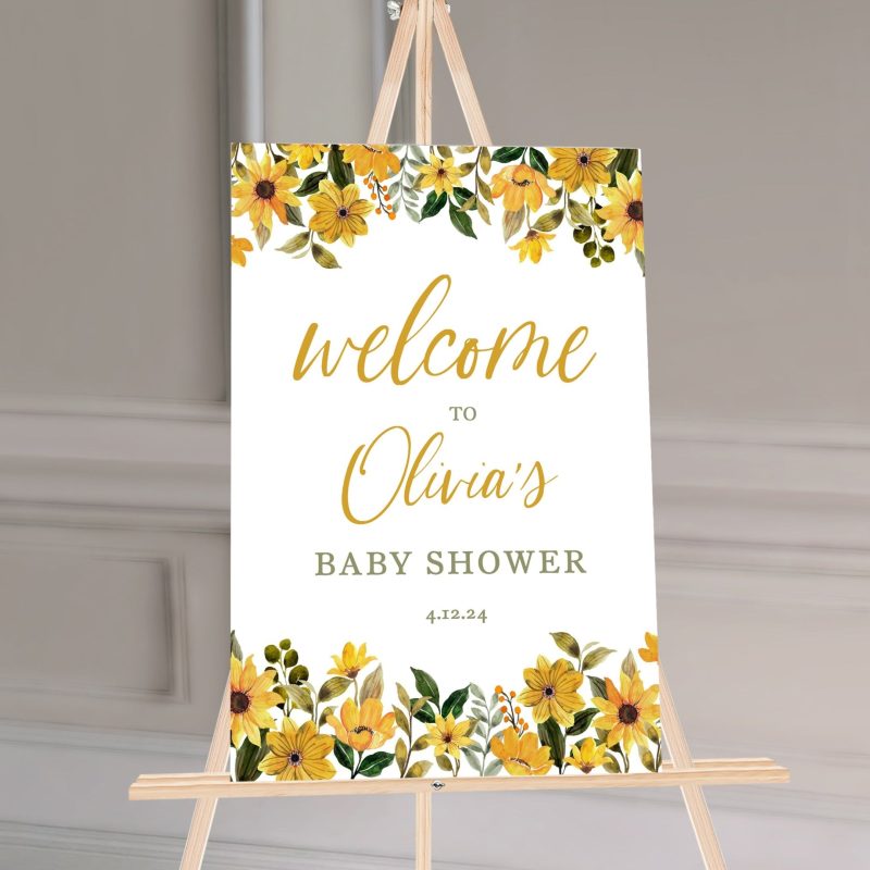 SunflowerBabyShowerSign