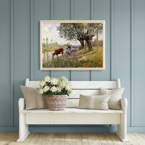 VintageCountrysideFarmhousepainting