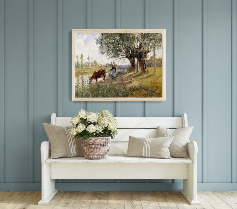 VintageCountrysideFarmhousepainting