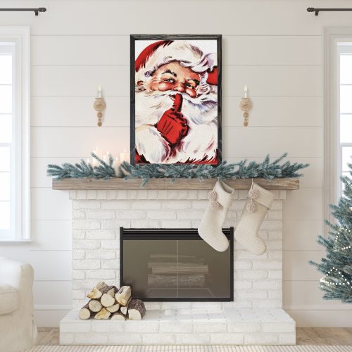 VintageSantaChristmasWallArt