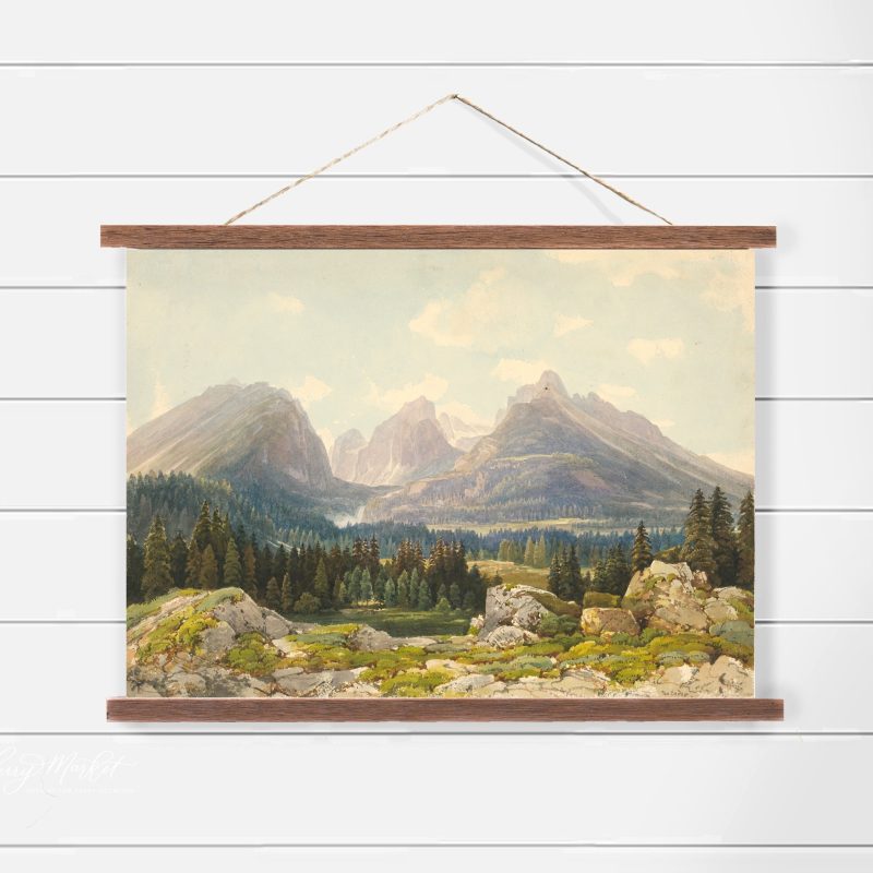 VintageTatraMountainPaintingWallArt