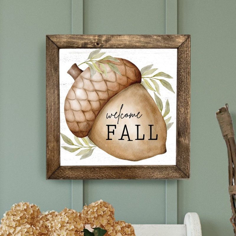 WelcomeFallAcornFallSign