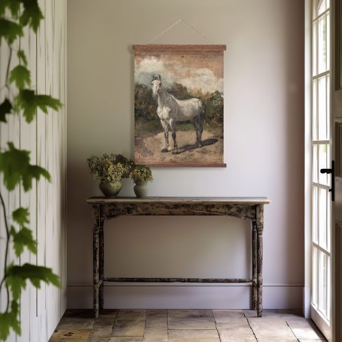 White Stallion Hanging Canvas Art 6d02f4c5 5ae7 4a25 b312 6f03d301e7c6