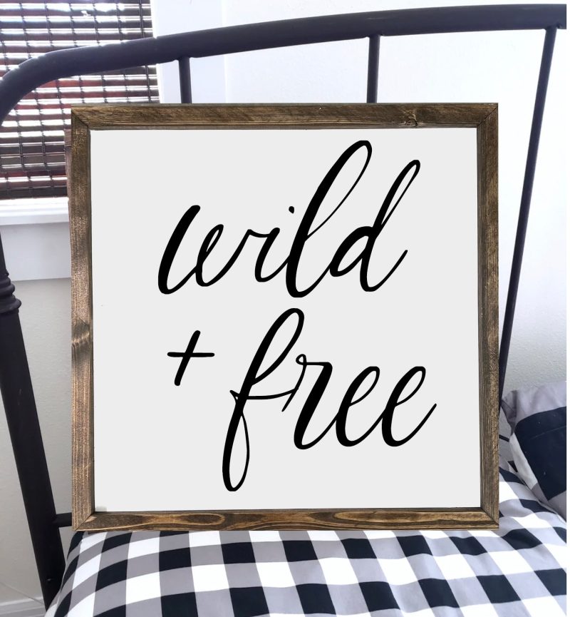 Wild FreeChildrensRoomSign