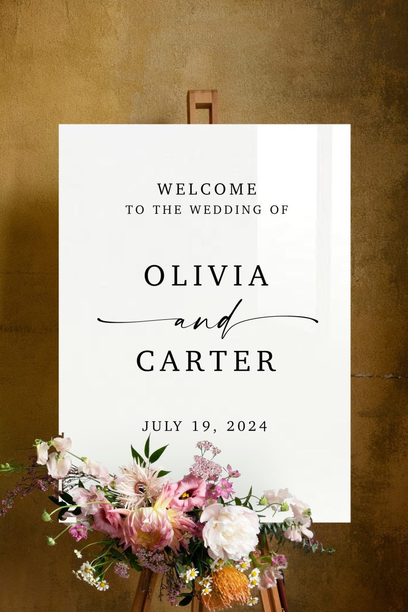 acrylicweddingwelcomesign